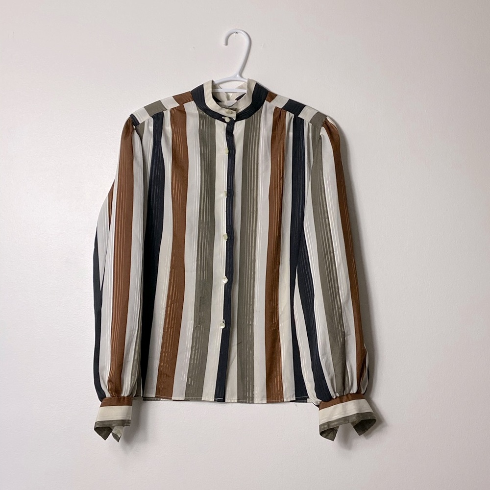 Vintage Elite Striped Blouse